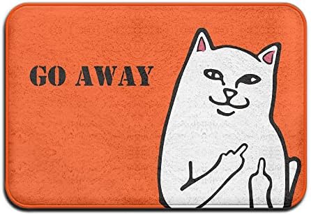 Noi Viviamo DoorMat Indoor/Front Door Door Mat Hello GO AWAY CAT Doormat Outdoor Bathroom Mats Rubber Non Slip Door Mat 16 X 24 Door Mat Welcome Entrance Mat