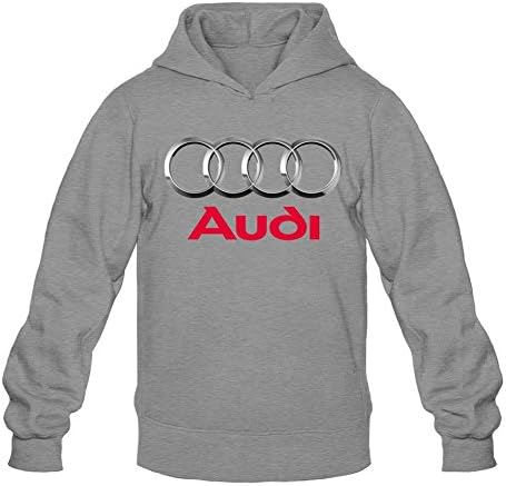 JDShirt Men's Audi Logo Hoodie Sweatshirt XX-Large Dark Grey