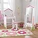 KidKraft Girls Dollhouse Vanity & Stool, White/Pink