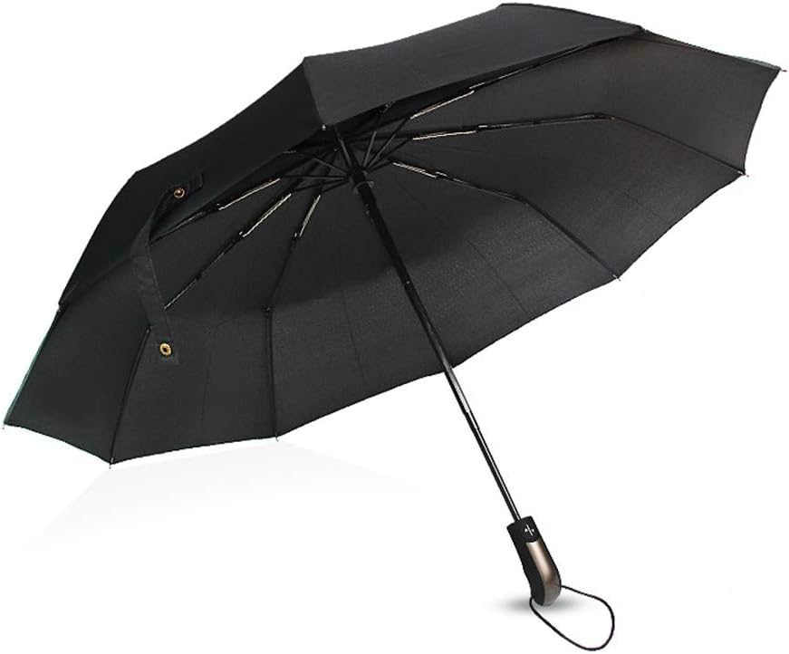 Folding Umbrella, Windproof Travel Golf Umbrella Auto Open Close Handle