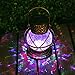 Go2garden Solar Lantern Outdoor Hanging Garden Lights, Decorative Rainbow Lamp Metal&Glass for Patio Tabletop Decorations (3 Lumens)
