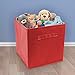 Sorbus Foldable Storage Cubes - 6 Fabric Baskets for Organizing Pantry, Shelf, Toy Box, Cubby, Closet Organizer - 11 Inch Collapsible Closet Organizers and Storage Bins - Red Storage Cubes with Handle