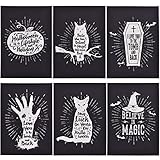 YeulionCraft Self-Adhesive Silk Screen Printing Stencil Mesh Transfers for DIY Halloween Decoration T-Shirt Pillow Fabric Painting Paper (6PCS)
