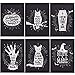 YeulionCraft Self-Adhesive Silk Screen Printing Stencil Mesh Transfers for DIY Halloween Decoration T-Shirt Pillow Fabric Painting Paper (6PCS)