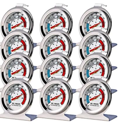 Photo 1 of 12 Pack Refrigerator Freezer Thermometer Large Dial Analog Thermometer