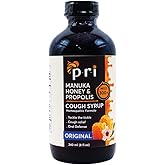P.R.I Manuka Honey and Propolis Cough Syrup – Natural Dry Cough Relief Syrup with Manuka Honey MGO 300+, Propolis & Vitamin C – Clean‑Label Formula (8 oz)