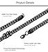 FIBO STEEL 6mm Curb Chain Necklace for Men Stainless Steel Biker Punk Style 24.0 inches Black
