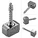 MAYBO SPORTS Wiitin Thor's Battle Hammer Fidget Spinner with Zipped Storage Bag, The Mighty Mjolnir Toy Made by Metal - Pearl Black