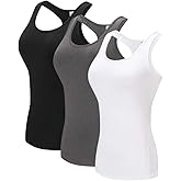 TAISIM Women's Racerback Athletic Workout Running Yoga Tank Tops