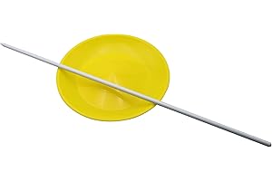 PEHHAH Juggling Spinning Plates with Sticks for Game Toys and Circus Skills Multi-Colors 1 Pack