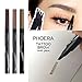 POPVCLY 4D Fork Tip Liquid Eyebrow Pens Tattoo mascara Pencil, Waterproof, Smudge proof (A2)