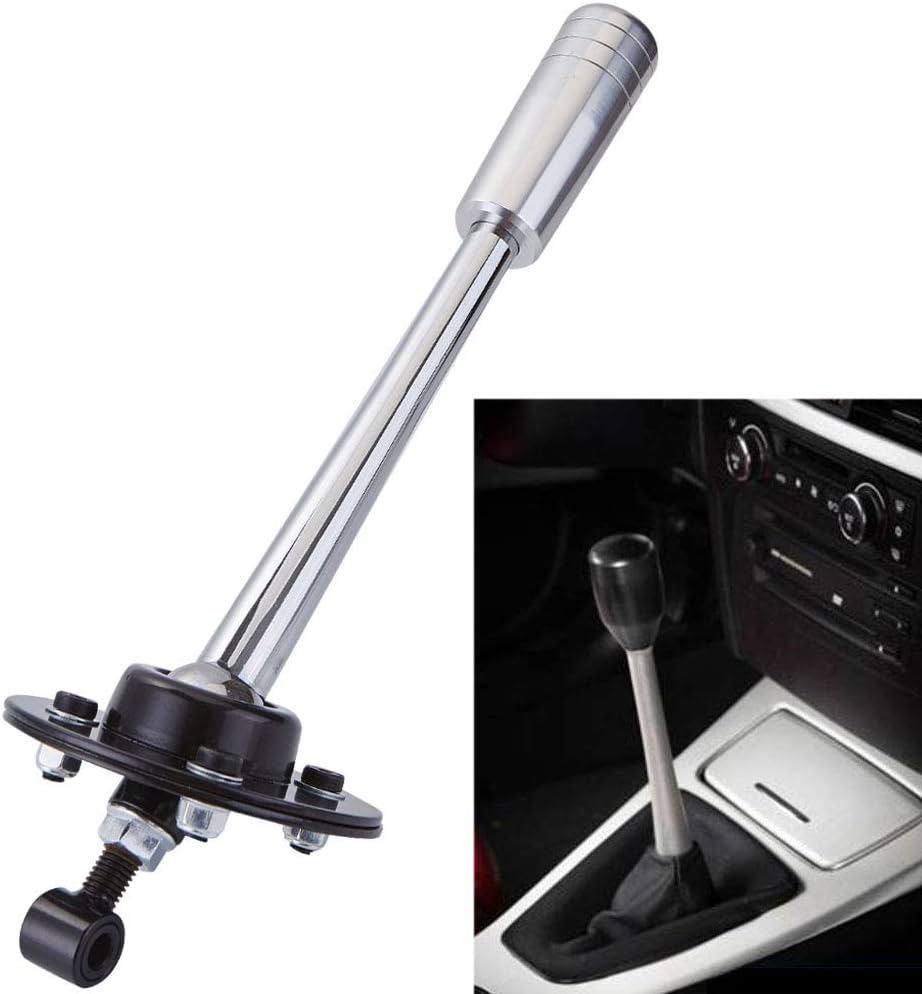 Kyostar Adjustable Short Shifter Lever with Knob Compatible For E30 E36 E46 E34 E39 E6x Z3 (Silver)