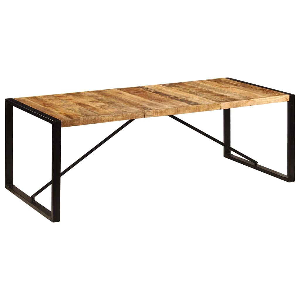 vidaXL-Mesa-de-Comedor-Mobiliario-Casa-Oficina-Salon-Estilo-Industrial-Decoracion-Hogar-Patas-Acero-Barnizada-220x100x75