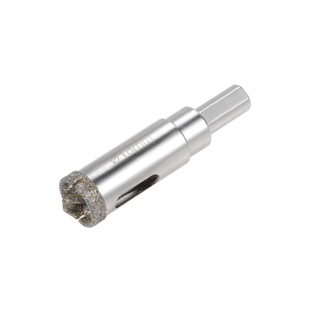 uxcell Diamond Drill Bit 18mm Glass Hole Saw Core Drill Bit with Center Pilot Bit for Glass Ceramics Porcelain Tile