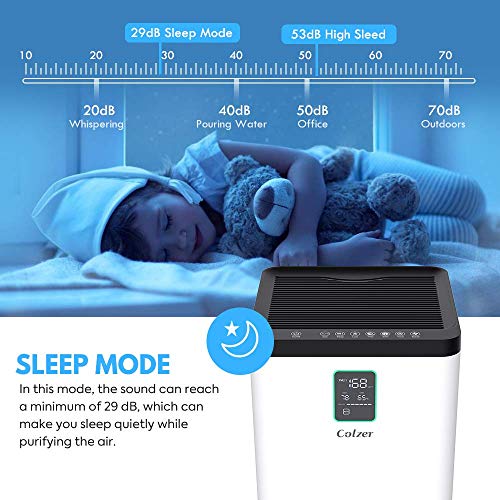 Colzer 3000 Sq Ft Air Purifier for Home Large Room with Dual H13 True