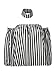Blooming Jelly Women's Puff Sleeve Off The Shoulder Striped Shirt Tops Large