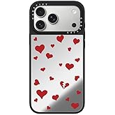 CASETiFY Mirror iPhone 17 Pro Max Case [Reflective/Compatible with Magsafe / 4.9 ft. 1X Military Grade Drop Protection] - Lost in Love - Silver On Black