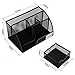 RosyMyth Wire Mesh Desk Organizer with 6 Compartments+ Drawer | The Mesh Collection,Perfect for Office, Students, or Home,Black