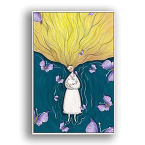 Framed Canvas Wall Art for Living Room, Bedroom Flow in The Dream Canvas Prints for Modern Home Decoration Ready to Hang - 16"x24" inches
