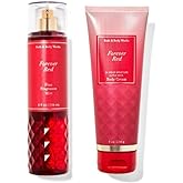 B & Body Works Bath and Body Works - Forever Red - Gift Set - Fine Fragrance Mist & Body Cream - 2020 Full Size