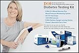 FORA D10 2-in-1 Blood Glucose and Wrist Blood Pressure Monitor Testing Kit, Ideal for Diabetes and Hypertension, 1 Talking Meter, 50 Test Strips, 100 Lancets, 1 Lancing Device, Carry Case