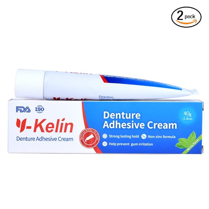 YKelin Denture Adhesive Cream 40gr /1.4oz (2 Pack) Amazon.co.uk