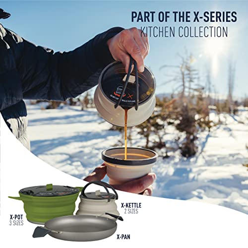 Sea to Summit X-Pot Collapsible Kettle and Mug Set for Backpacking and Camping, Sand/Rust