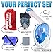 Full Face Snorkel Mask 180° Panoramic View For Adults And Kids. Perfect Vacation Snorkeling Set With XL Snorkel For Easy Breath. Anti Fog And Anti Leak Design And Larger Viewing Area. Lagoon Blue S/M