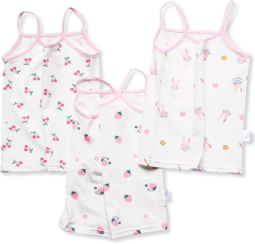 GLEAMING GRAIN Toddler Undershirts Kids Tank Tops/Tagless Cami Super Soft Breathable Combed Cotton for Toddler Kids: Clothing