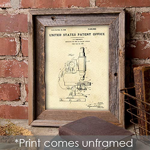 Microscope Patent Print Wall Art - Unframed - 8x10