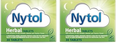Nytol Herbal Tablets 30 Count Pack of 2 Traditional Sleep Remedy