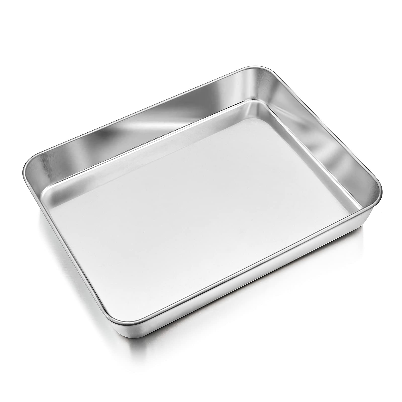 Homikit Deep Oven Tray Cake Tin, Stainless Steel Baking Sheet Pan for Cake/Lasagne/Flapjack/Bread, Healthy Rectangle Traybake Tin, 31.5x24.8x5cm, Brushed Finished & Dishwasher Safe