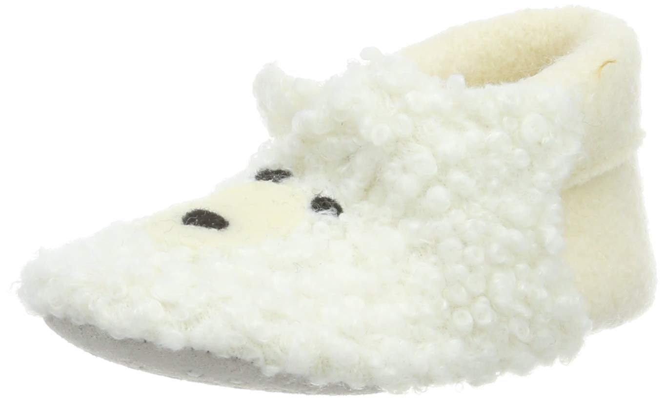 Living Kitzbühel Boy's Unisex Kids Newborn Polar Bear Baby Shoes, White 0100, 3.5/4.5 UK Child
