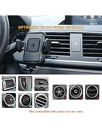 ZeeHoo Wireless Car Charger, 10W Qi Carga rápida Auto Clamping Car Mount, Parabrisas Parabrisas Air Vent Phone Soporte Compatible con iPhone Xs MAX   XS   XR   X   8 8 +, Samsung S10   S10 +   S9   S9 +   S8   S8 +