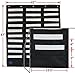 30 Pocket Chart, Hanging Wall/Door File Storage Organizer with Metal Hanging Hooks - for Classrooms, Office, Mail, Waiting Room, Scrapbooking, Records/Vinyl, Hobby Tools, and More