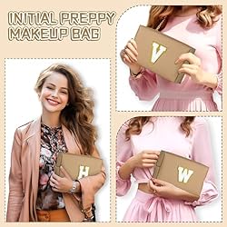 TOPEAST Initial Makeup Bags for Women, Personalized