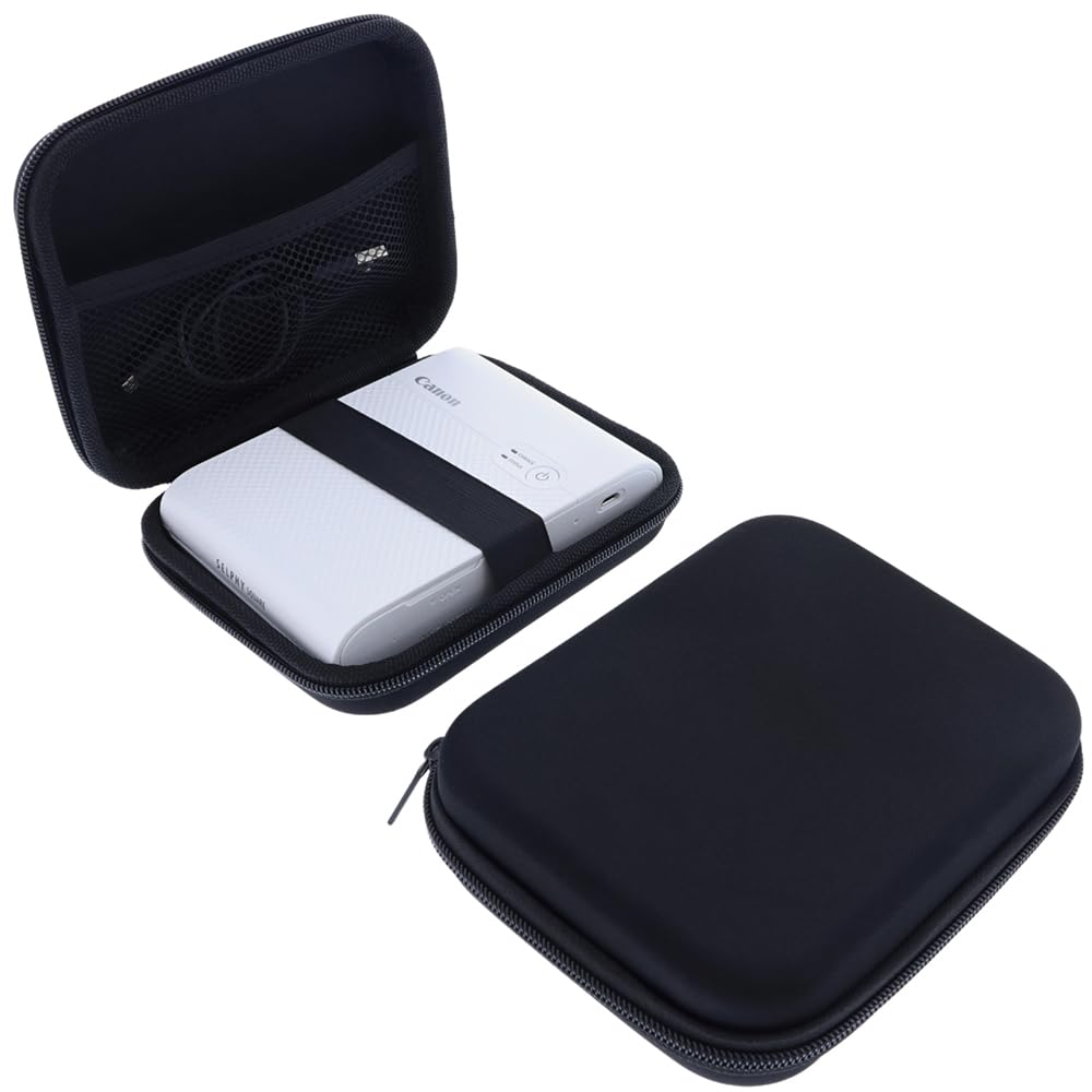 foto-kontor Bag Compatible with Canon SELPHY SQUARE QX10 Wireless Mobile Instant Photo Printer Case Protective Cover black