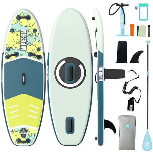 Niphean (Extra Groß) Stand Up Paddling Board, SUP für 2+1 Personen/Familien, SUP Board mit (Anfängergeeignet) StabilTrac Finne, Wasserdichte Handyhüll