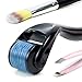 Derma Roller 0.25 mm Complete Bundle - Best 540 Micro Needle Derma Roller for Beginners - Cosmetic Non-Invasive Microneedling - Makeup Brush and Tweezers Included