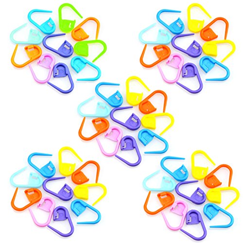 LOKIPA Crochet Locking Stitch Markers for Knitting 104pcs Mixed Color Stitch Marker Set Knitting Stitch Counter Needle Clips … - Thumbnail 3