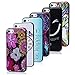 Badalink iPhone 8 Case, iPhone 7 Case - 6 Pcs Shock-Absorption Soft TPU Rubber Skin Bumper Case Transparent Crystal Clear Cute Colorful Print Patterns Ultra Thin Slim Protective Cover Group 11