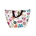 DOOPOOTOO Waterproof Picnic Lunch Bag Case Tote Reusable Bags Insulated Cooler Travel Zipper Organizer Box for Women Men Kids Girls Boys Adults (Colorful Floral)