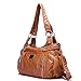 Angelkiss Large Purses and Handbags for Women Washed Faux Leather Crossbody Hobo Satchel Shoulder Handbag Tote Purse