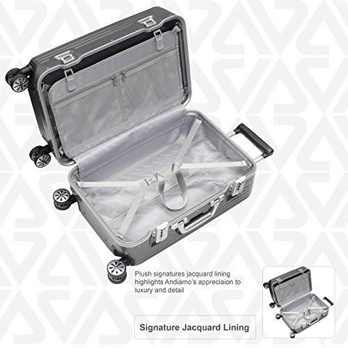 Andiamo Elegante Suitcase with Builtin TSA Lock Zipperless 24 Inch