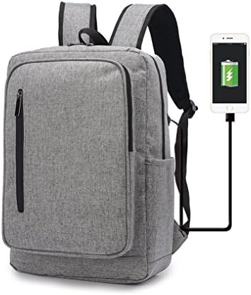Weekend Shopper 15.6 inch Laptop Backpack Vintage Backpack College Backpack Travel Laptop Bookbags Computer Backpack for Women and Men Grey