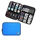 BUBM Travel Cable Organizer, Universal Electronics Accessories Storage Bag for Cord, Earphone, USB Flash Drive, Memory Card and More, Lightweight and Compact,Blue