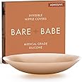 Bare Babe Reusable Silicone Nipple Covers - Waterproof, Nude, 4 Shades - Sticky Breast Stickers for Strapless Dress