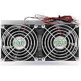 KKmoon Thermoelectric Peltier Refrigeration Cooling System Kit Semiconductor Cooler Large Radiator Cold Conduction Module Double Fans