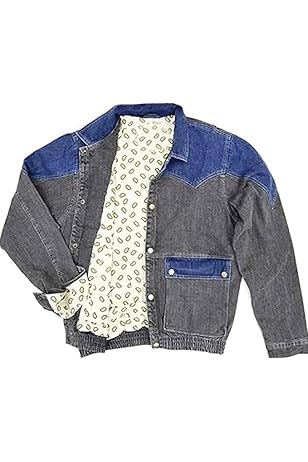 ANB Collection Back To Future Marty-McFly Grey Denim Jacket For 
