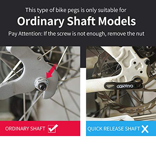 WESTGIRL Bicycle Pegs, Alloy Mountain Bike Pedals, BMX Freestyler Axle Bike Stunt Pegs Foot Stands 1 Pair